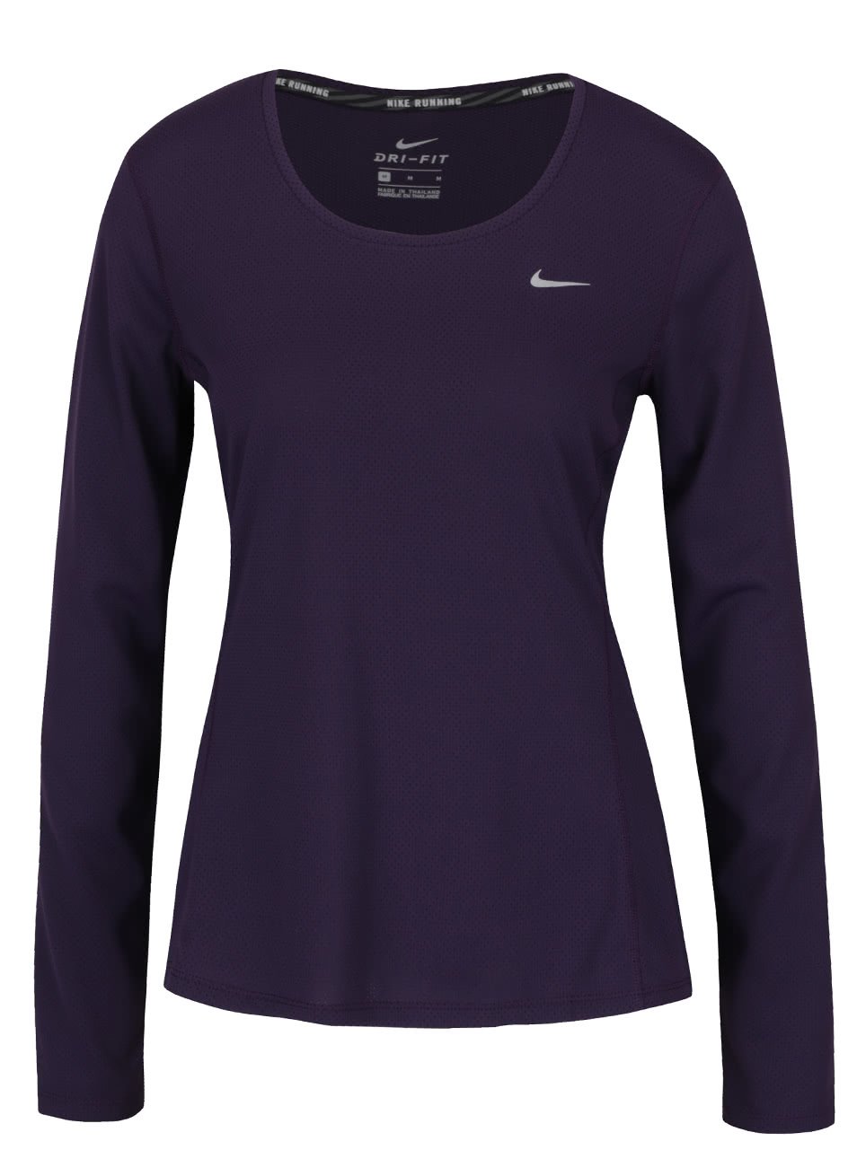 Fialové sportovní tričko s dlouhým rukávem Nike Contour