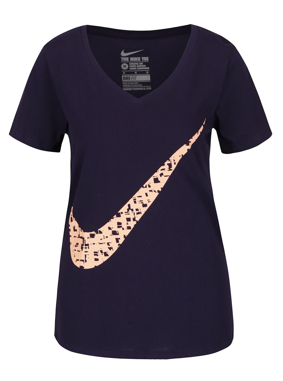 Fialové dámské tričko s potiskem Nike Training