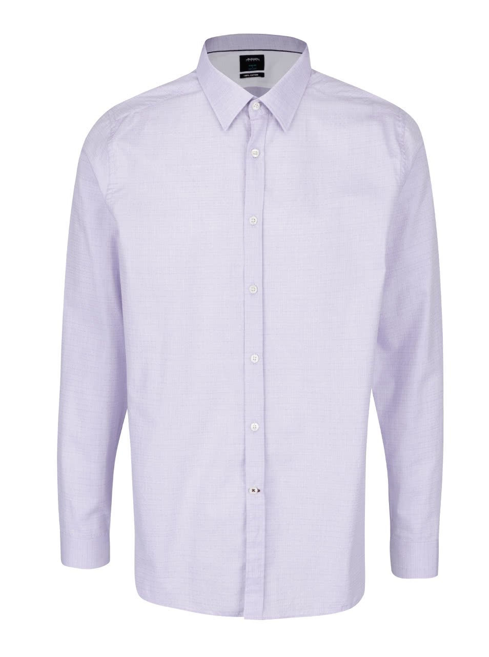 Světle fialová formální slim fit košile s jemným vzorem Burton Menswear London