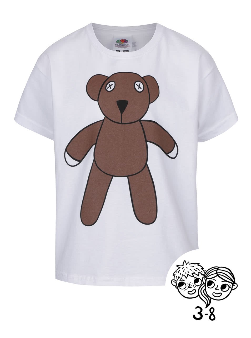 Bílé dětské tričko ZOOT Kids Medvídek Mr. Bean