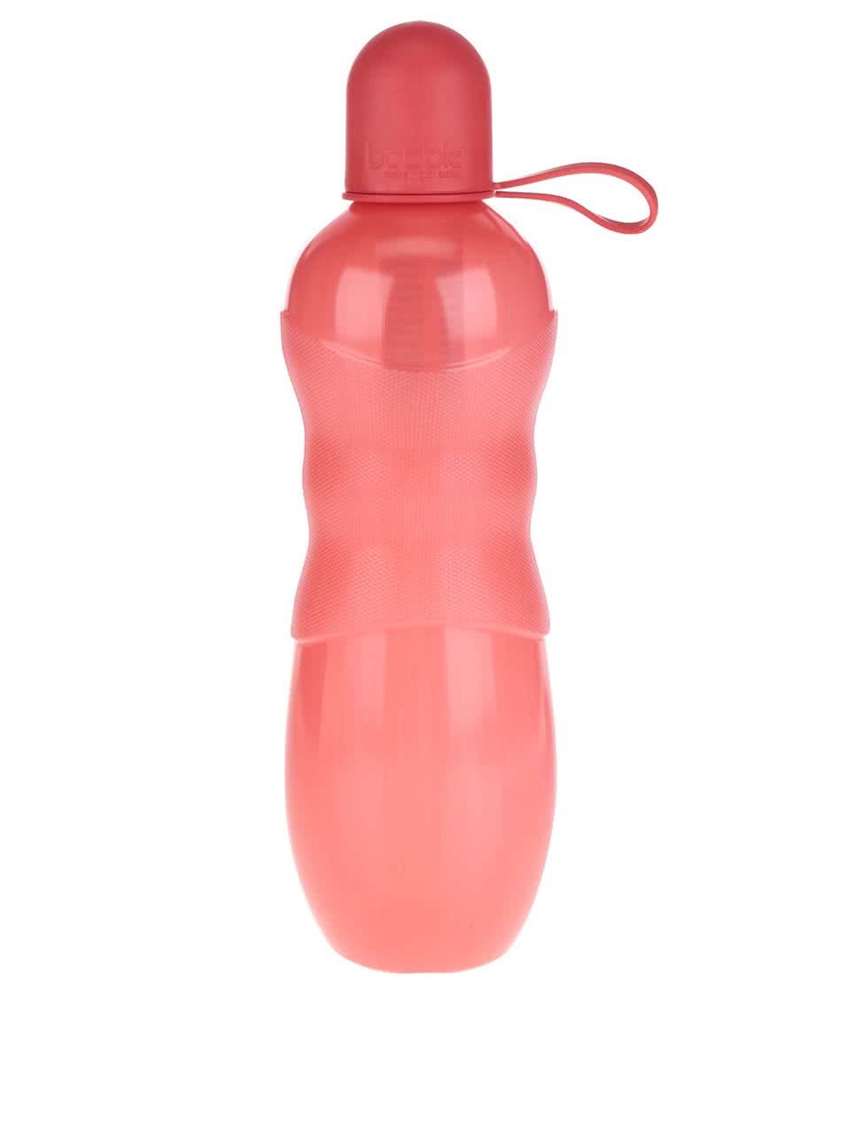 Červená sportovní filtrační láhev se silikonovým víčkem bobble Sport