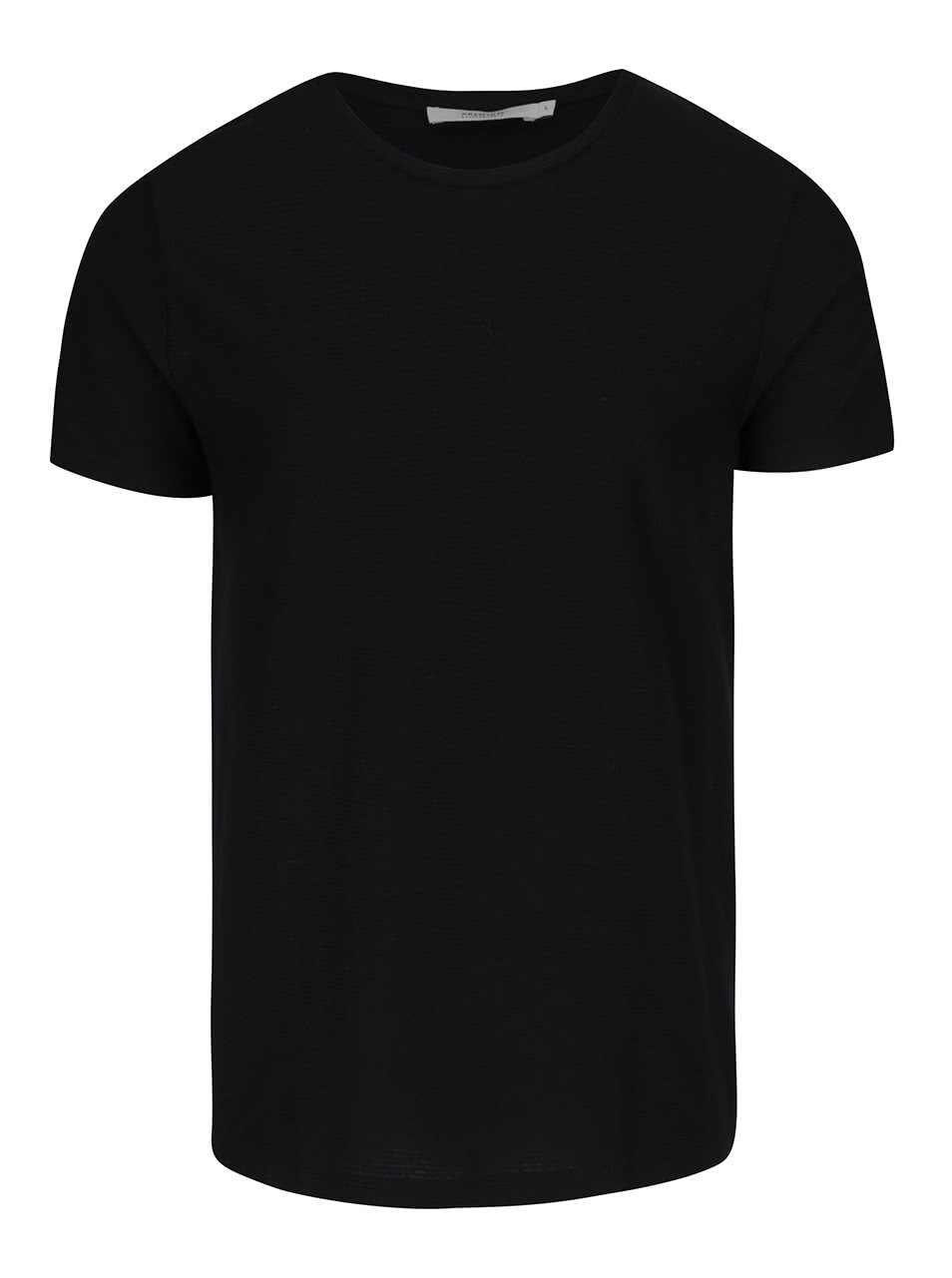 Černé žebrované triko Jack & Jones Wellington