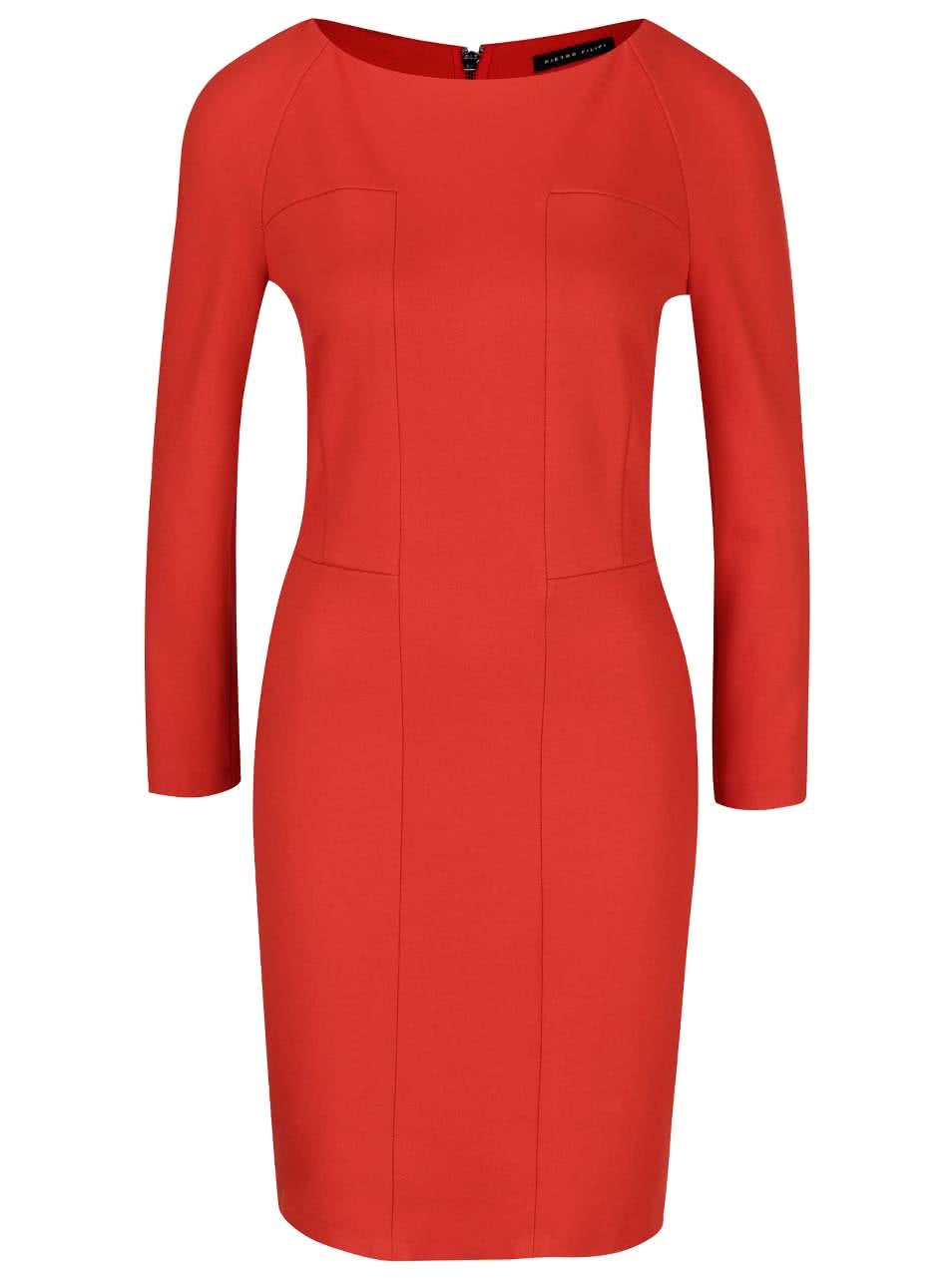 Červené pouzdrové šaty Pietro Filipi