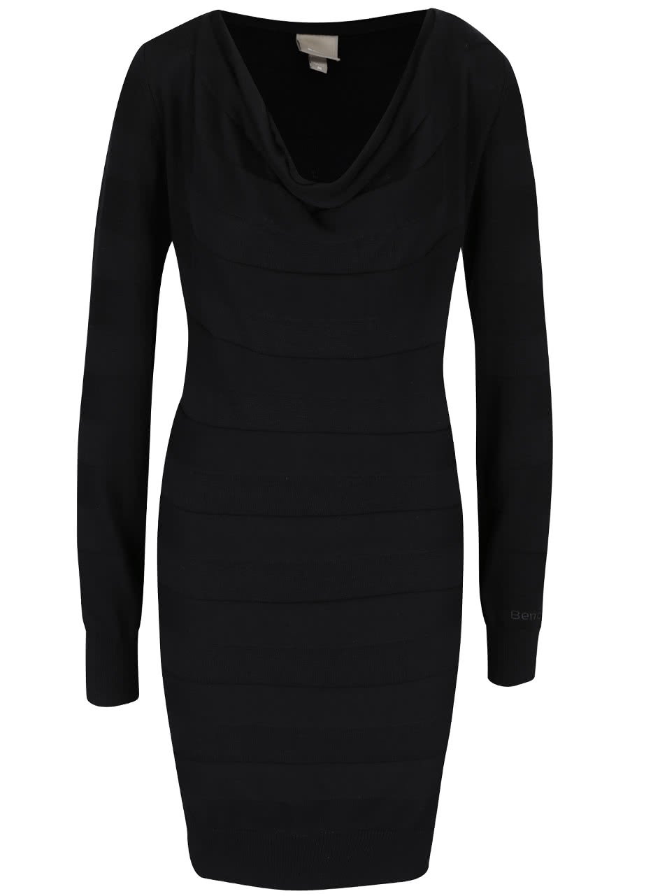 Černé šaty s dlouhým rukávem Bench Declaredround