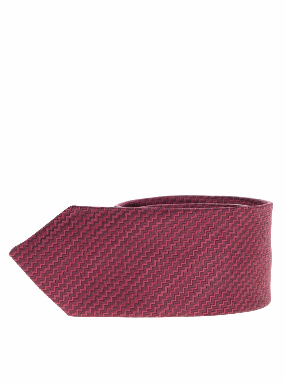 Červeno-vínová klučičí kravata s jemným prošívaným vzorem name it Pisp