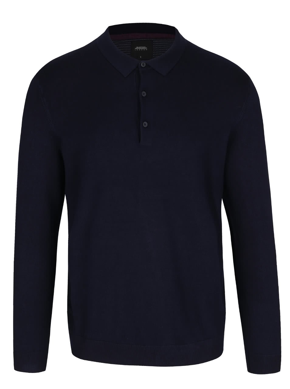 Tmavě modrý svetr s límečkem Burton Menswear London