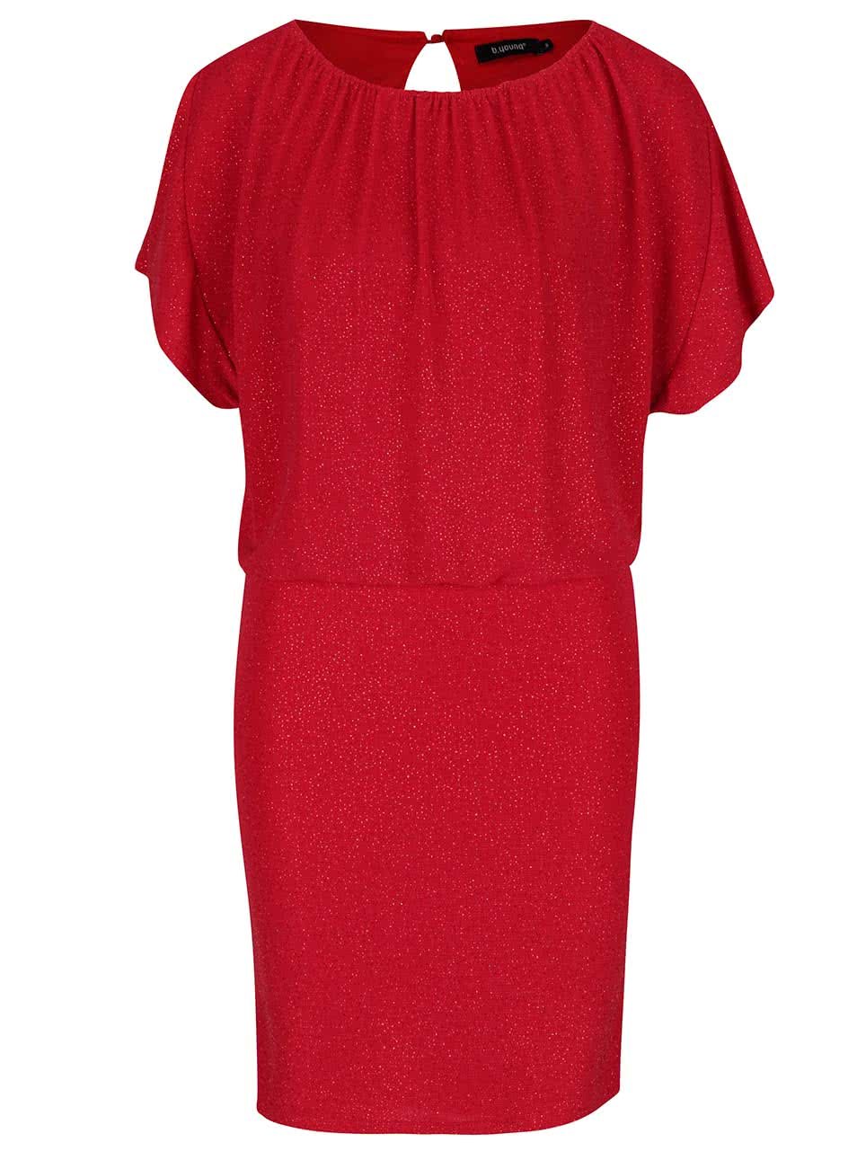 Červené třpytivé šaty Solar b.young