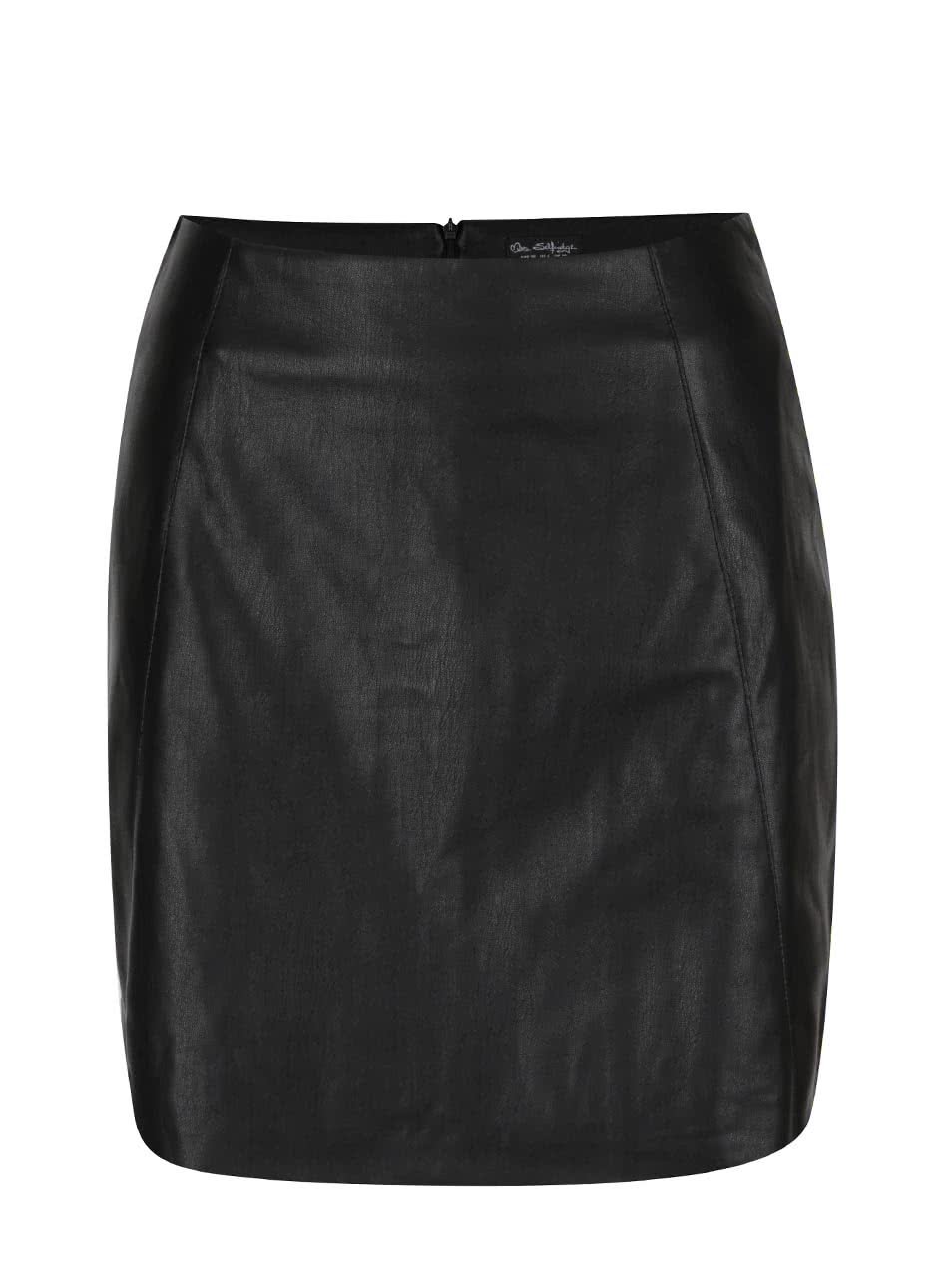 Černá koženková áčková sukně Miss Selfridge
