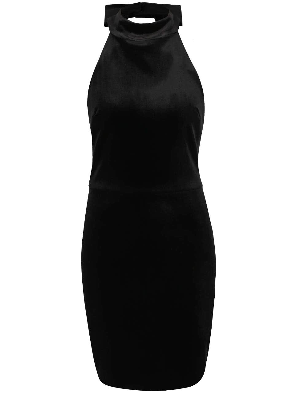 Černé sametové šaty Miss Selfridge