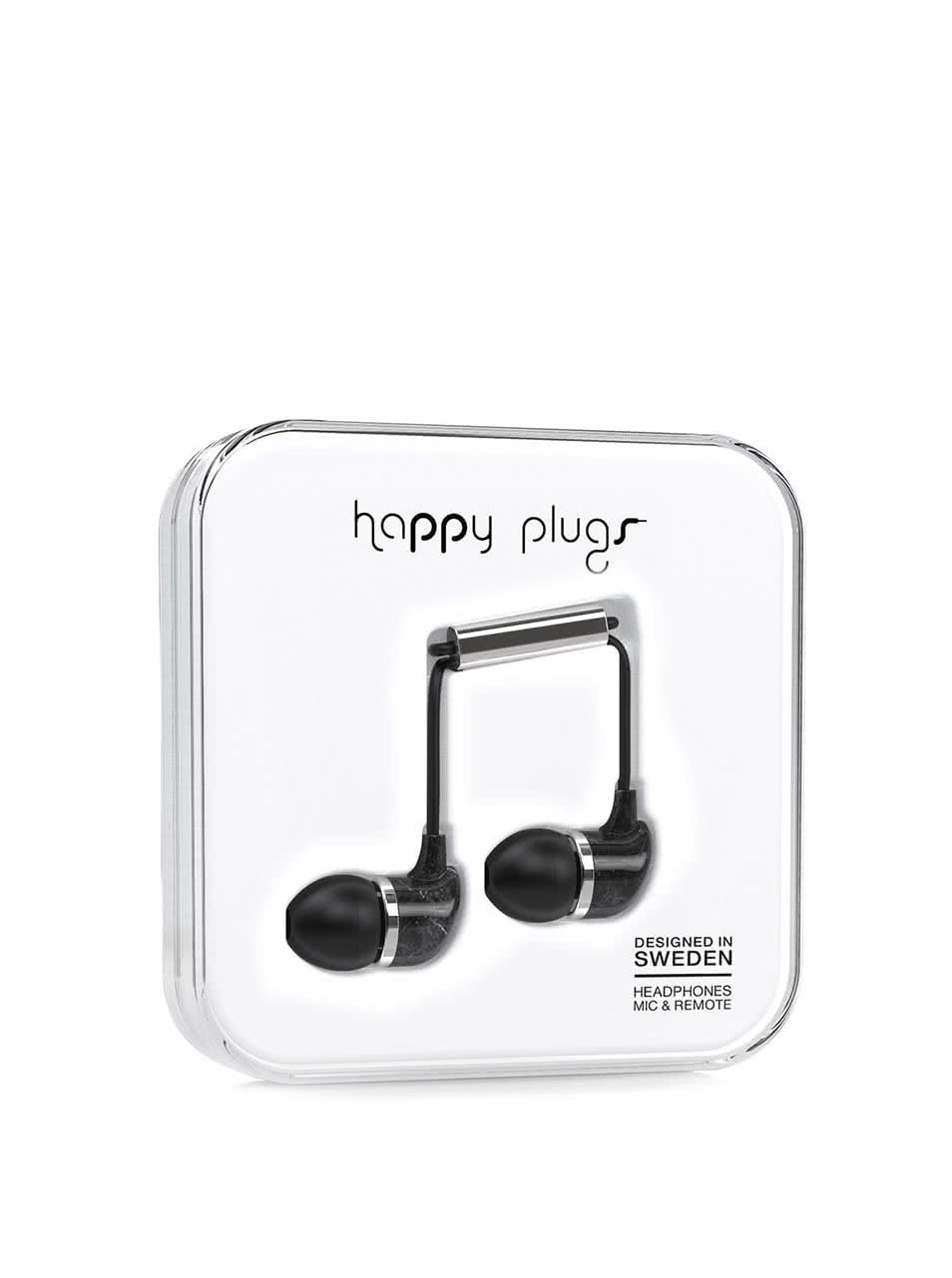 In-ear saint sluchátka v černé barvě Happy Plugs