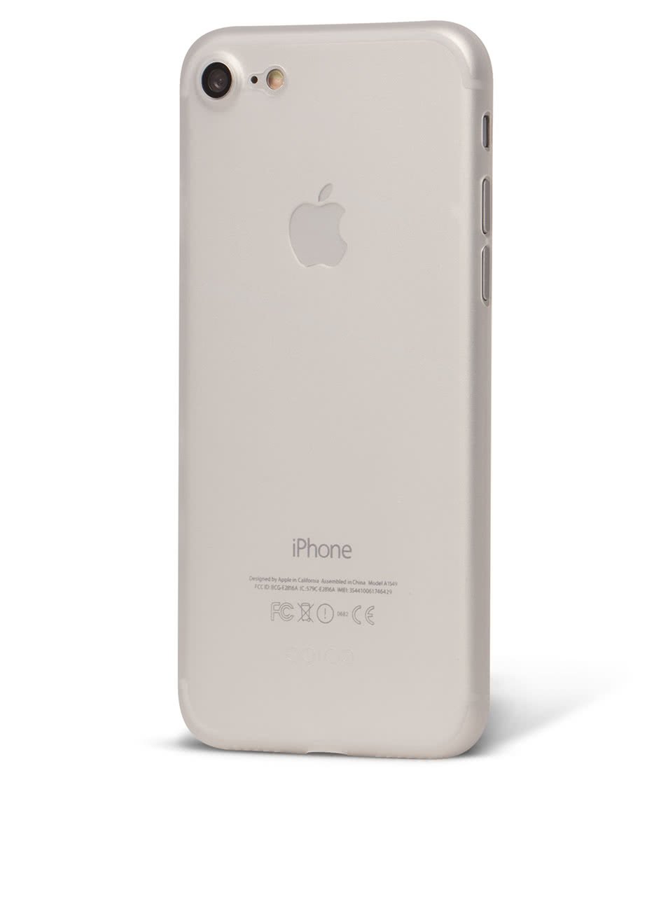 Bílý průhledný ultratenký plastový kryt pro iPhone 7 EPICO TWIGGY MATT