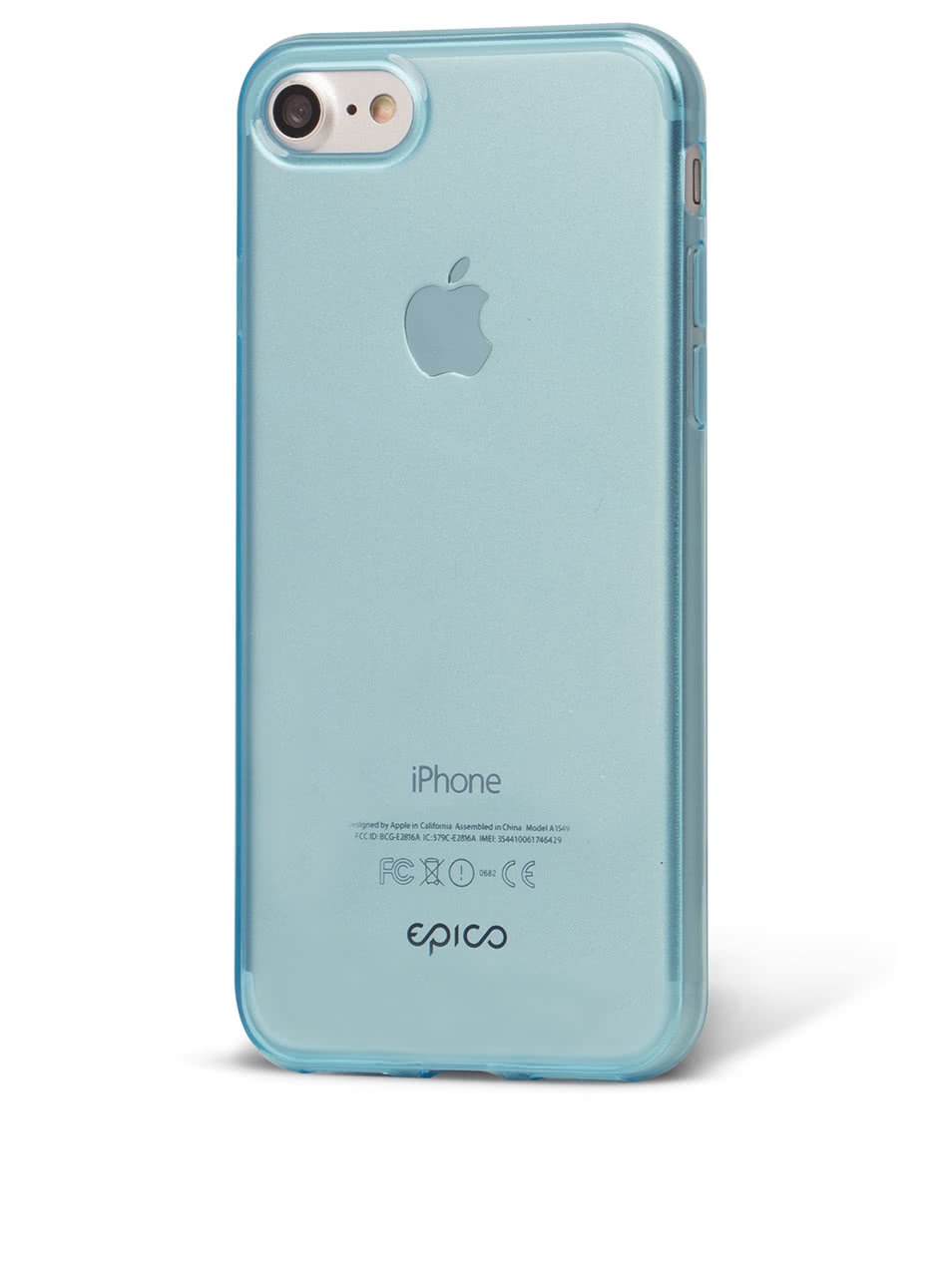 Modrý průhledný ultratenký plastový kryt pro iPhone 7 EPICO TWIGGY GLOSS