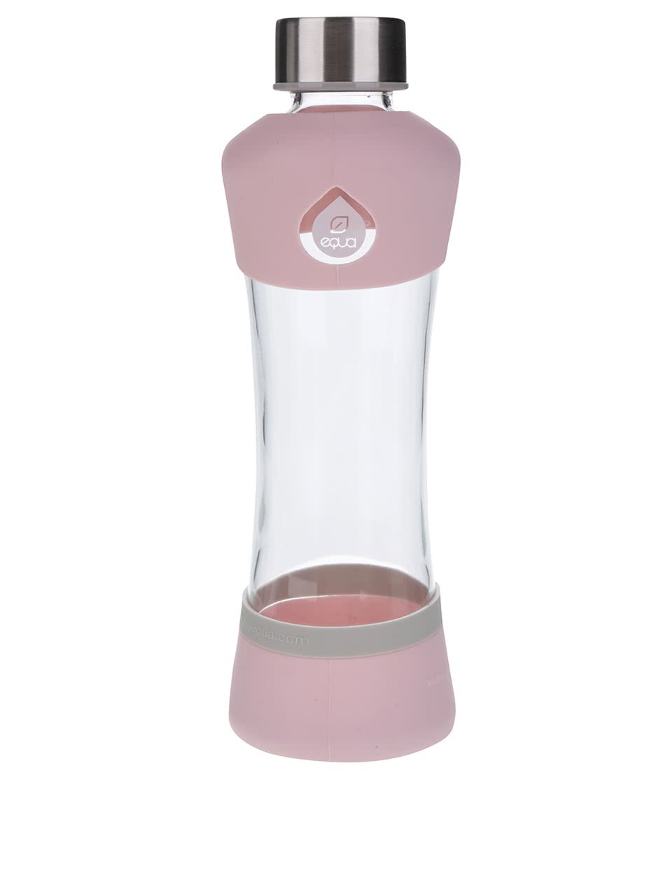 Skleněná láhev se světle růžovými detaily EQUA (550 ml)