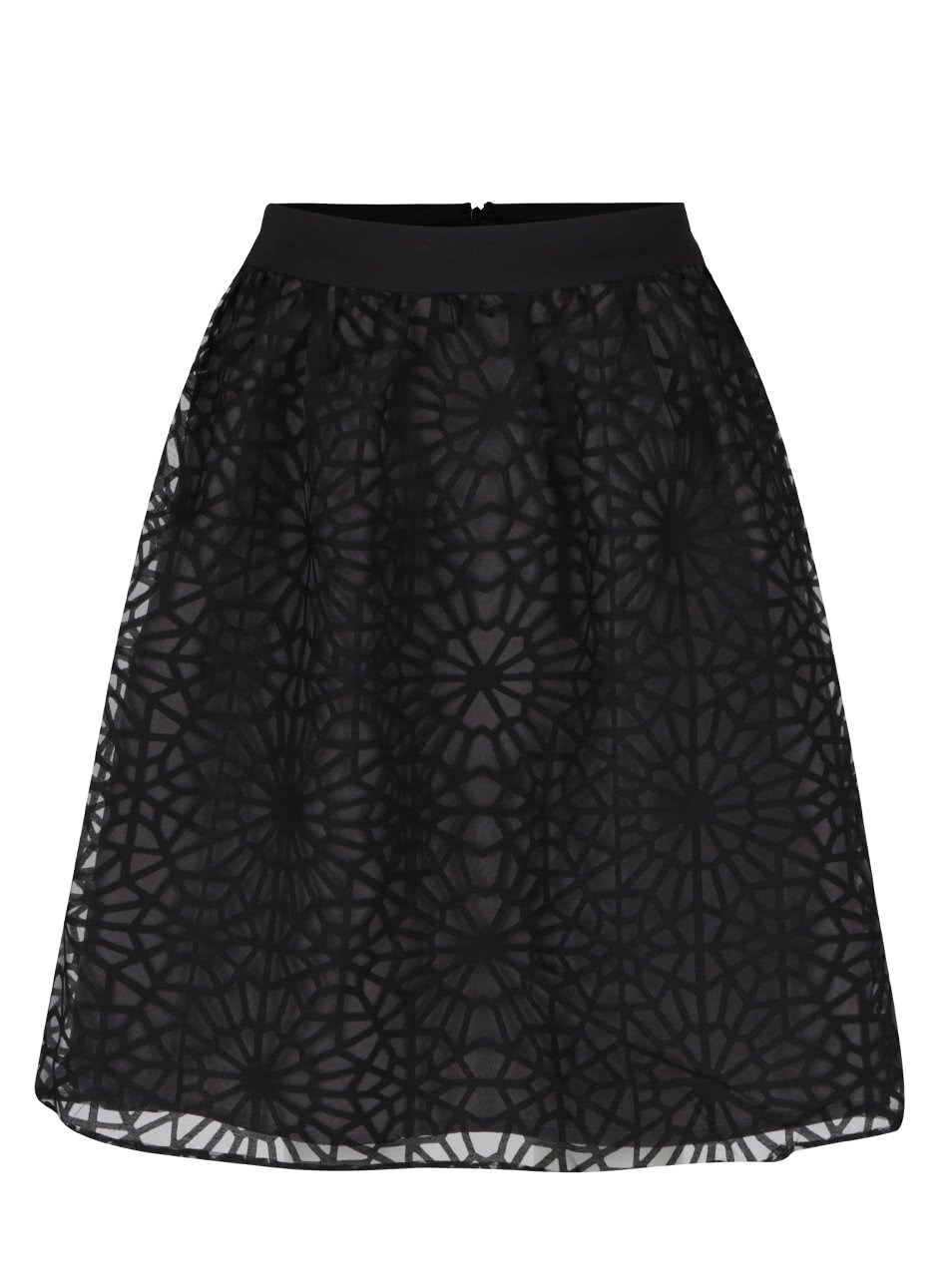 Šedo-černá vzorovaná sukně Vero Moda Klik