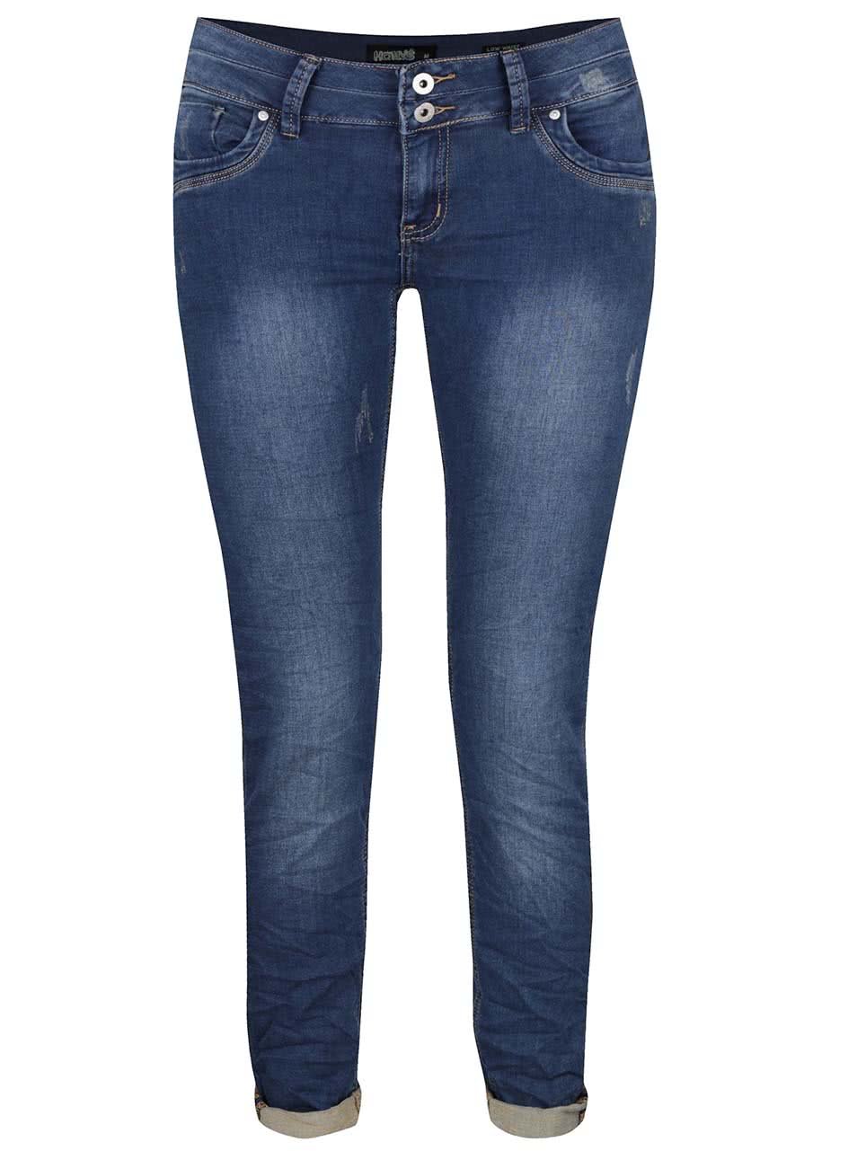 Tmavě modré džíny s opraným efektem Haily´s Clara