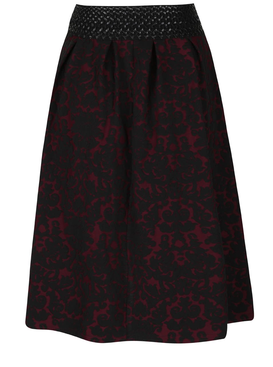 Černo-vínová vzorovaná sukně Alchymi