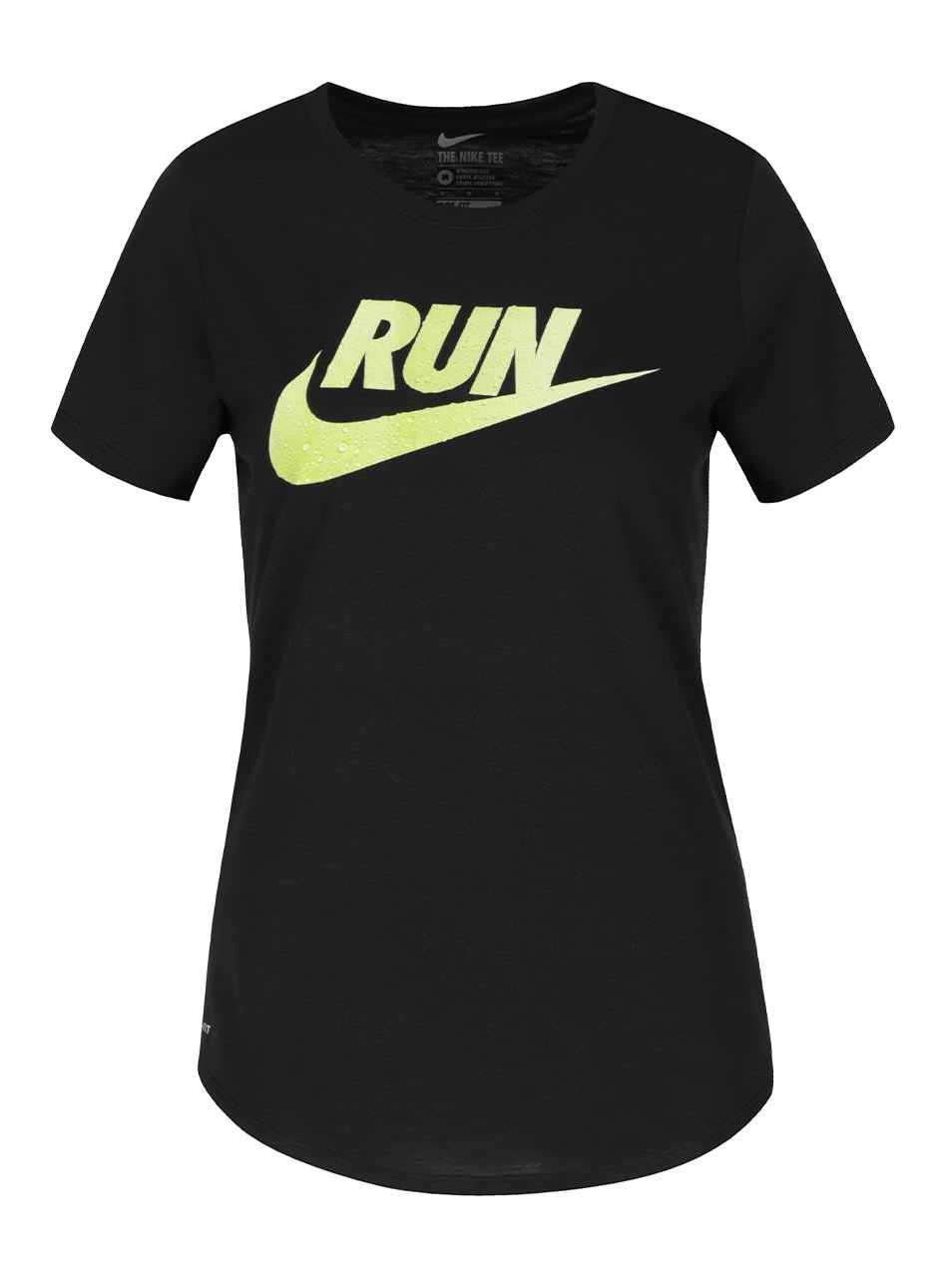 Černé dámské tričko s nápisem Nike Running