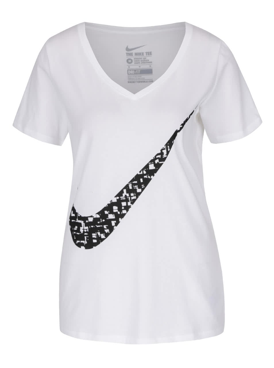 Bílé dámské tričko s potiskem Nike Training