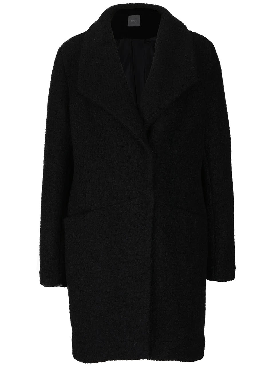Černý vlněný kabát ZOOT