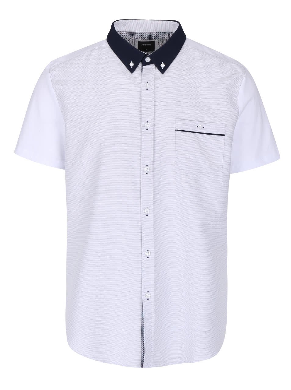 Modro-bílá košile s kapsou Burton Menswear London