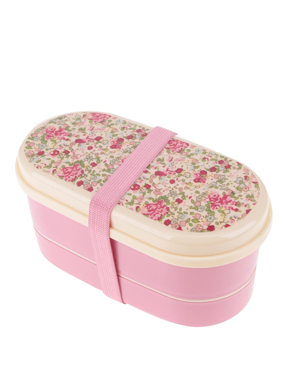 Růžový květovaný box na jídlo Sass & Belle Bento