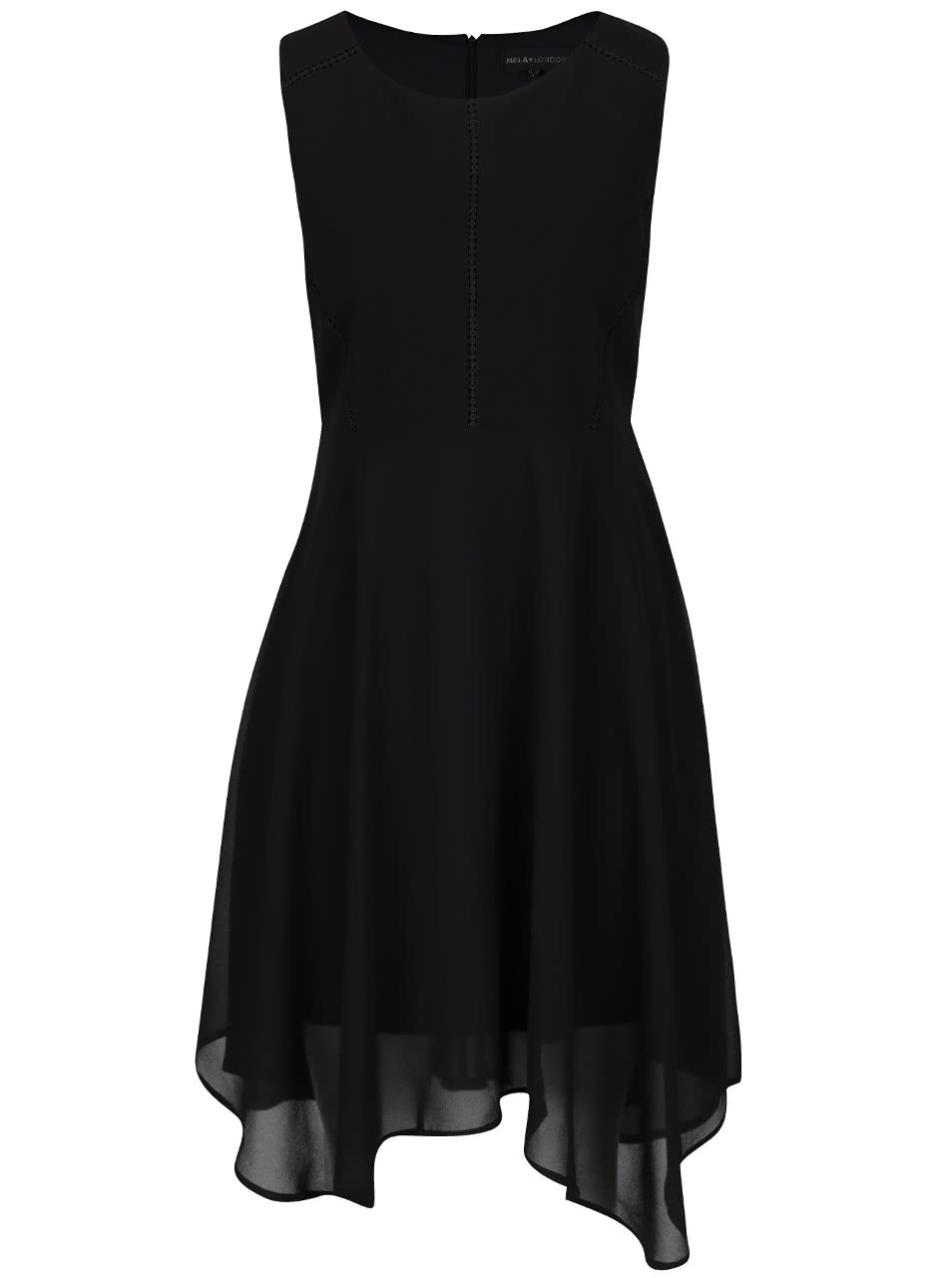 Černé šaty s detaily Mela London