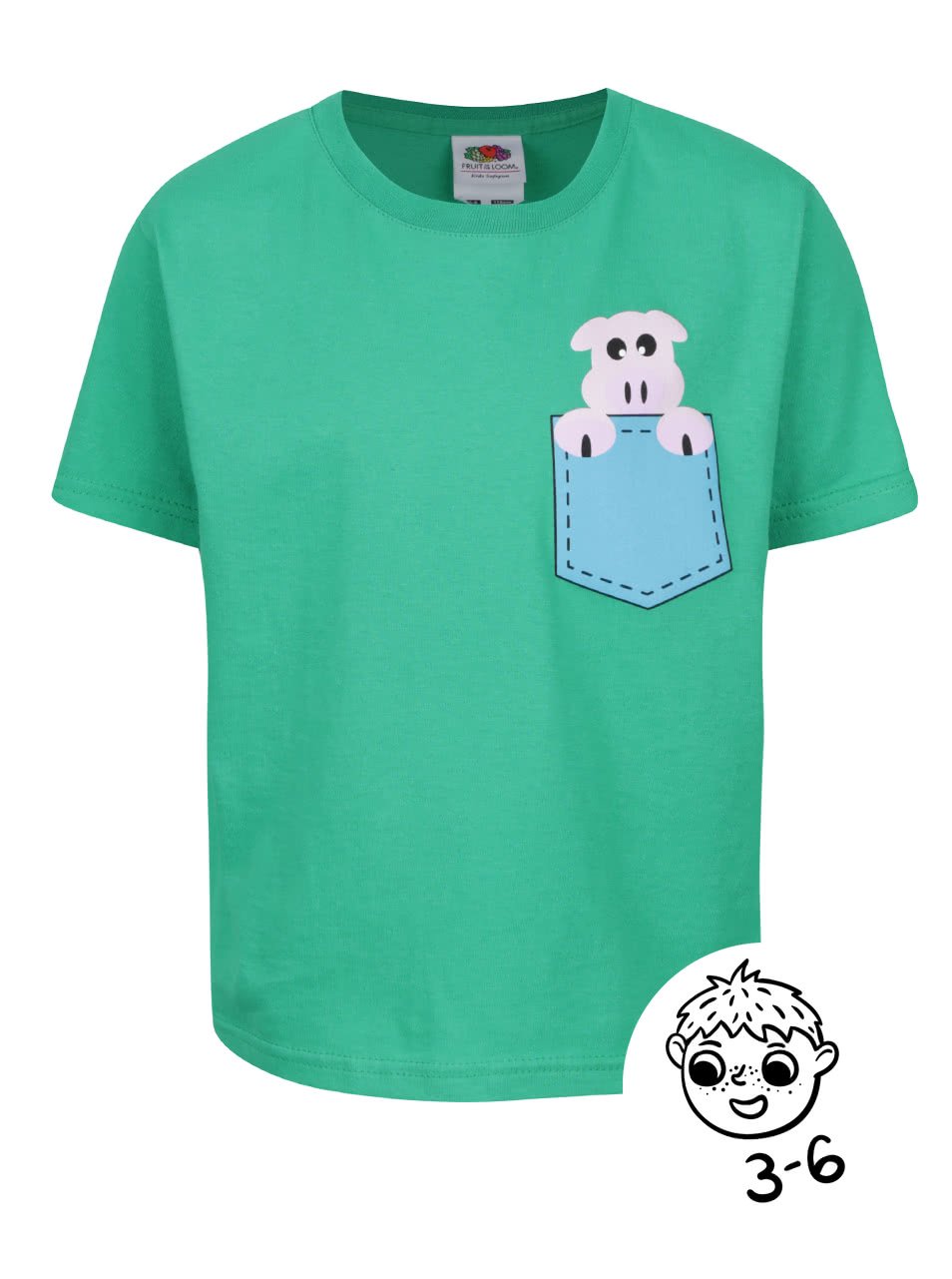 Zelené klučičí triko s potiskem ZOOT Kids Prasátko
