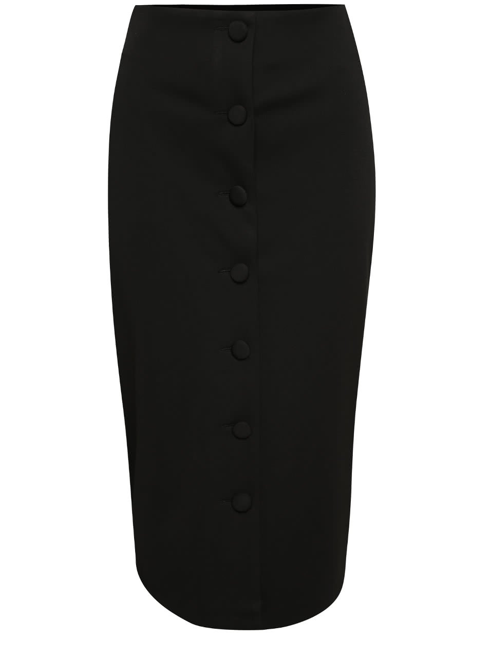 Černá pouzdrová midi sukně s knoflíky Dorothy Perkins