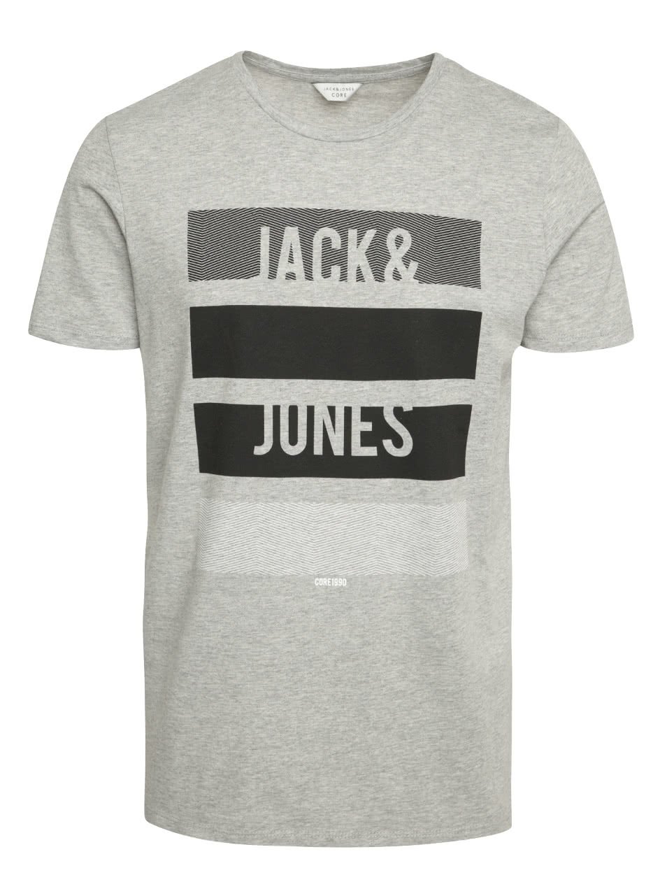 Světle šedé triko s krátkým rukávem Jack & Jones Vince