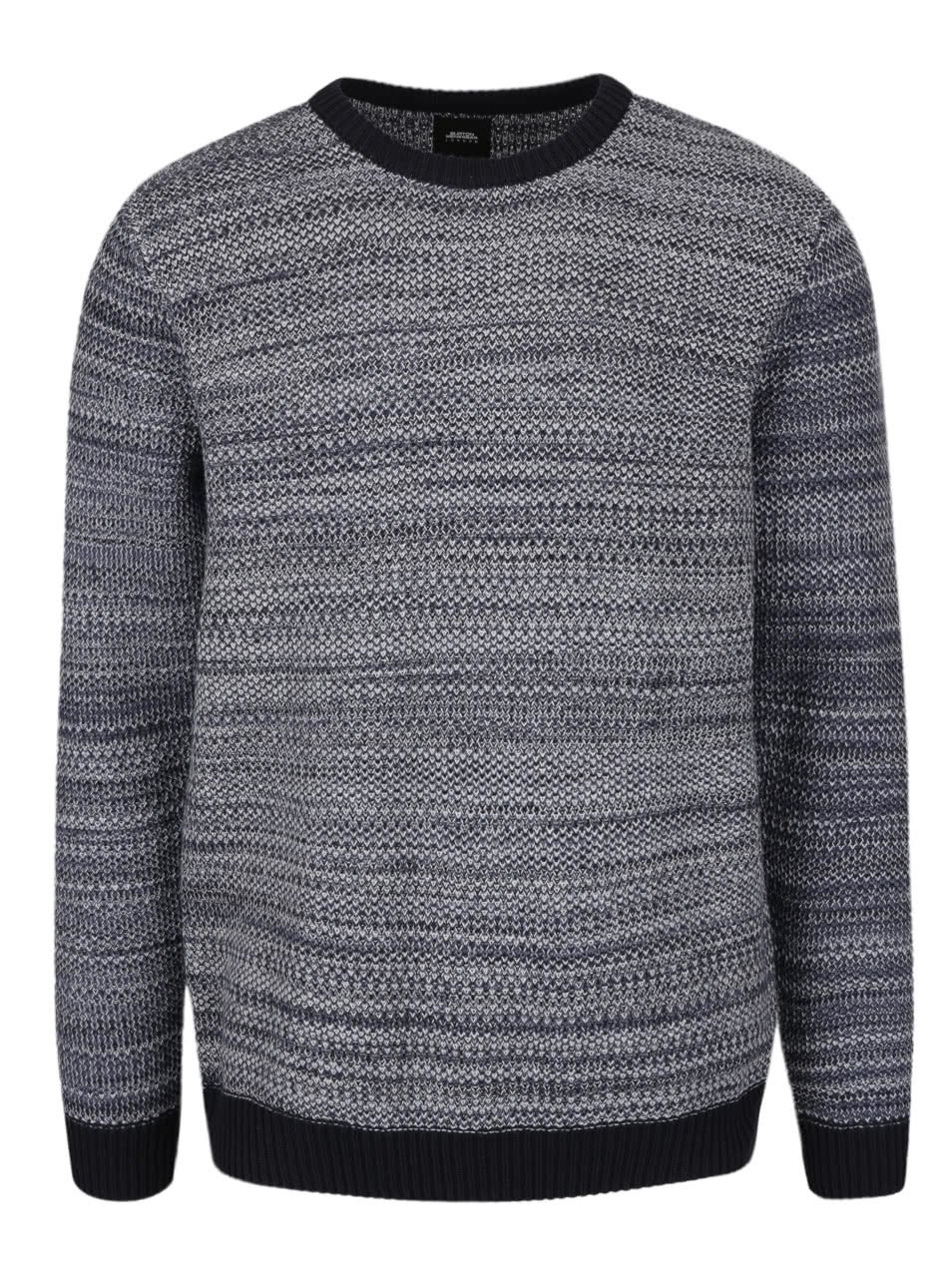 Krémovo-modrý žíhaný svetr Burton Menswear London