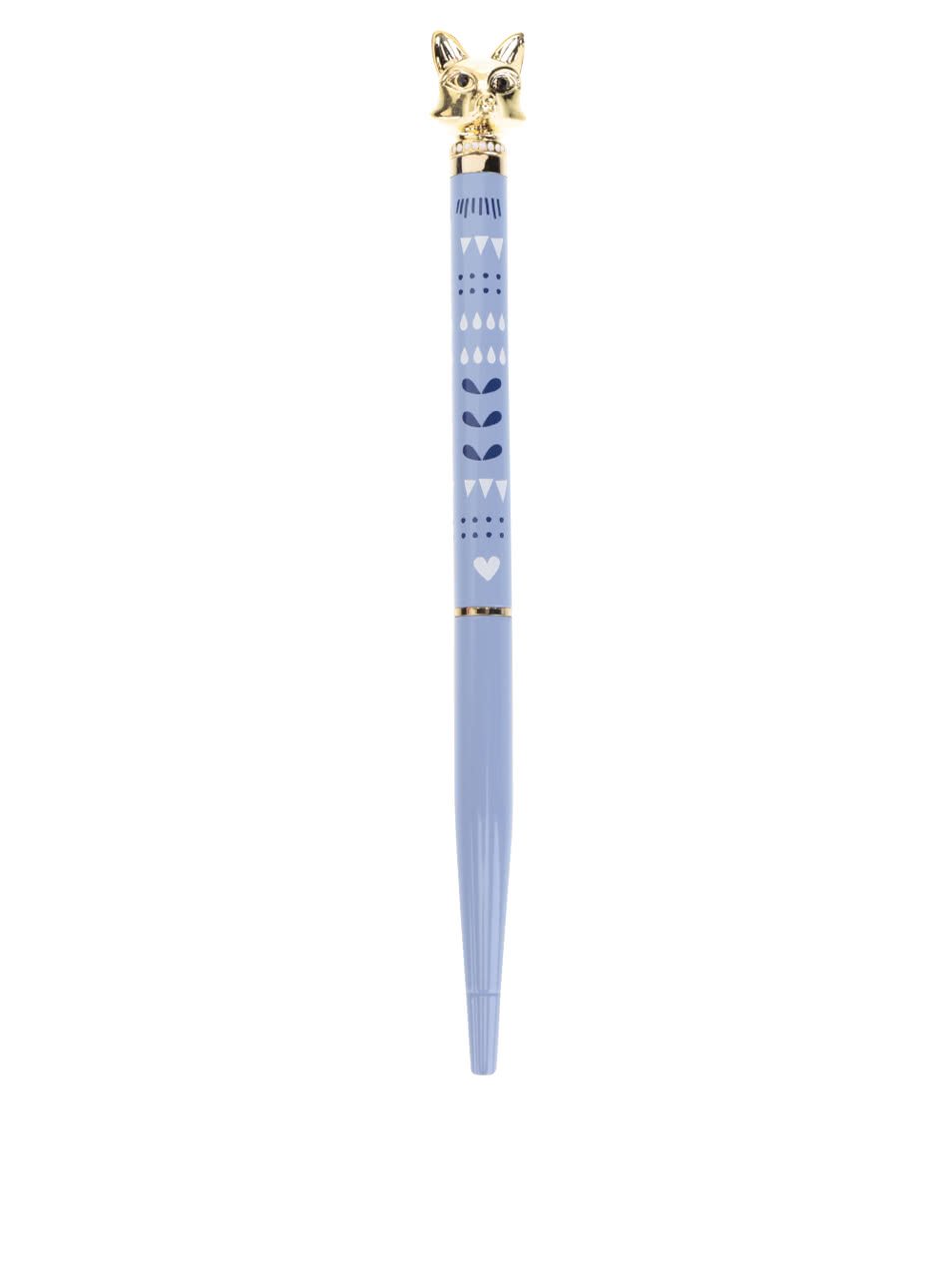Světle modré kuličkové pero s motivem lišky Folklore