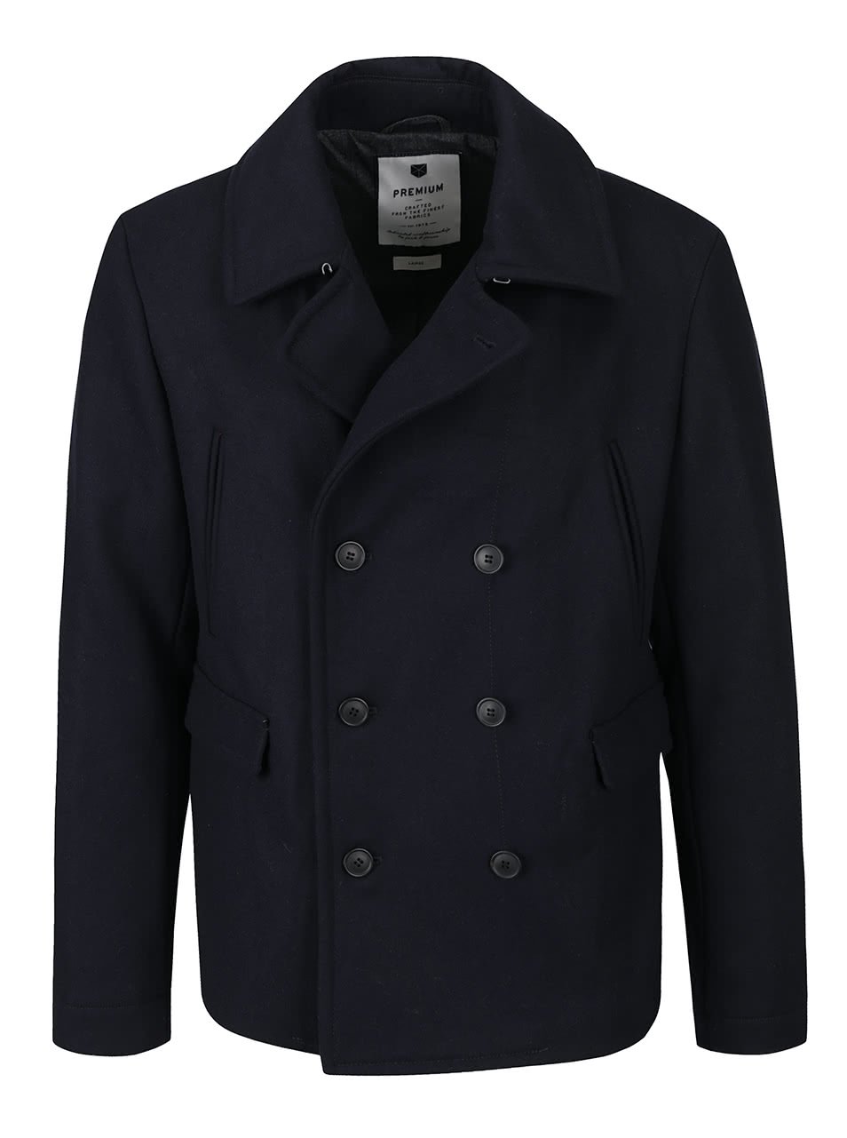 Tmavě modrý krátký kabát Jack & Jones Tiverton