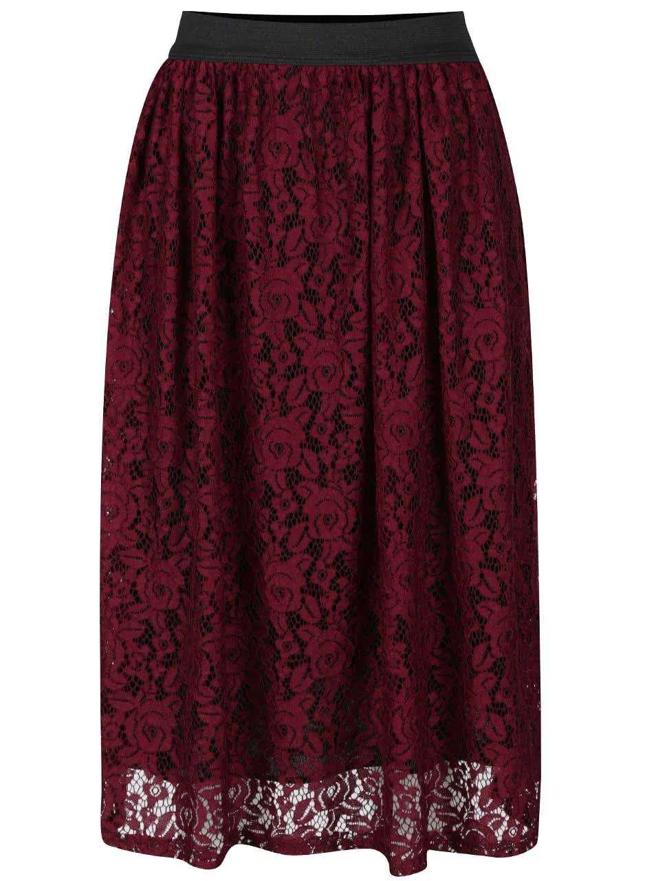 Vínová krajková sukně Alchymi Maeva