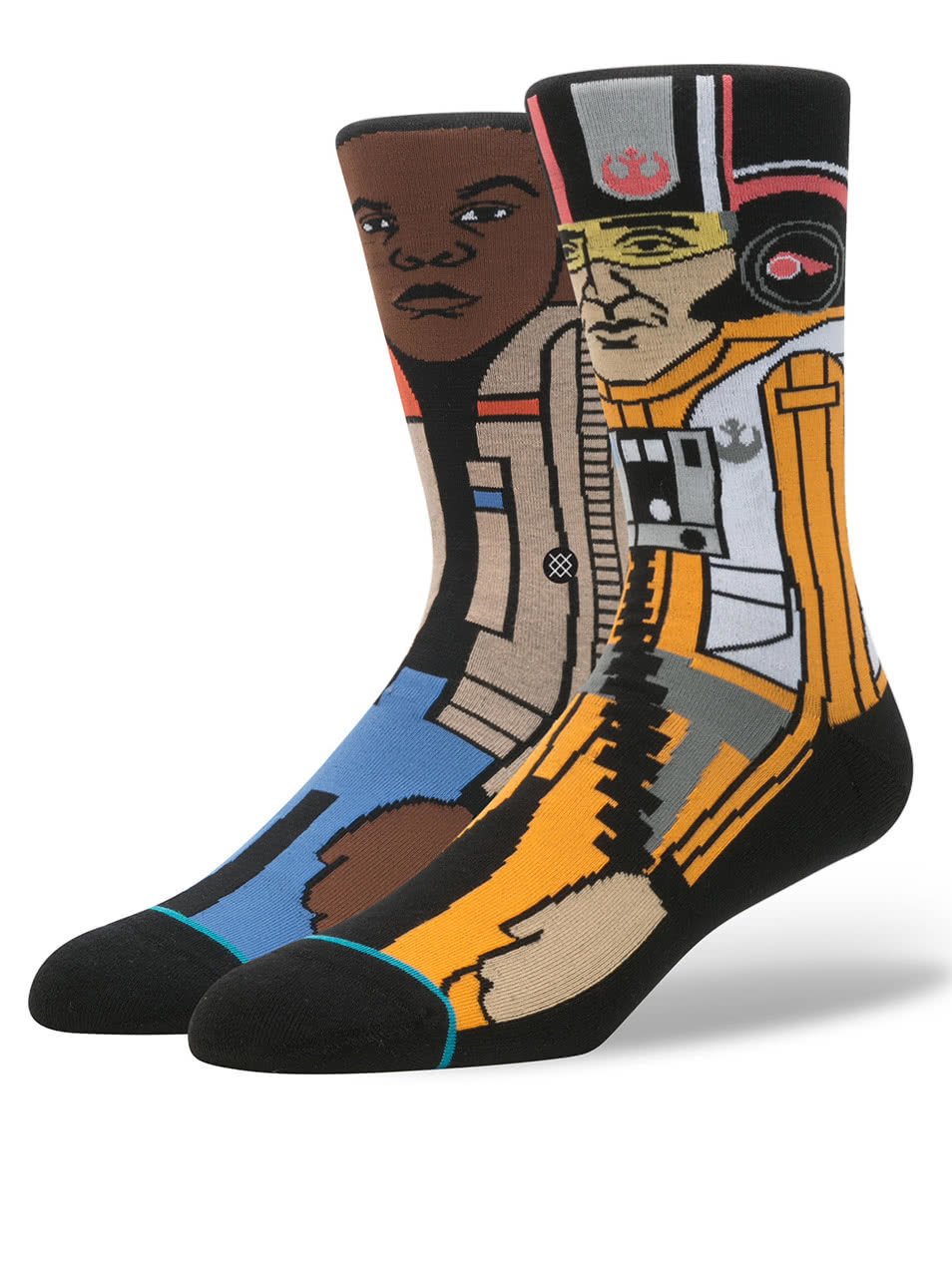 Hnědo-žluté pánské ponožky s motivem Star Wars Stance Resistance
