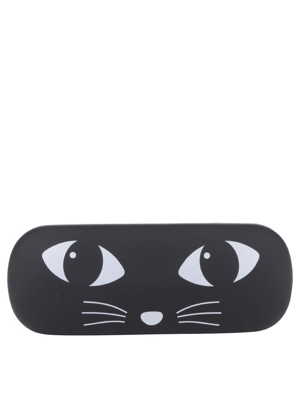 Černé pouzdro na brýle s motivem kočky Sass & Belle