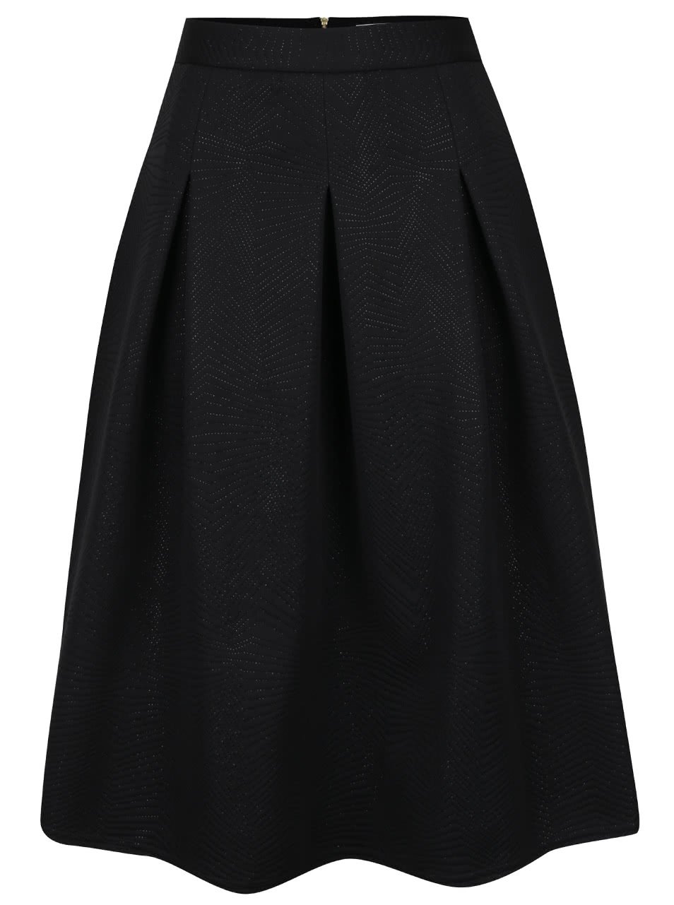 Černá midi sukně s jemným vzorem Closet