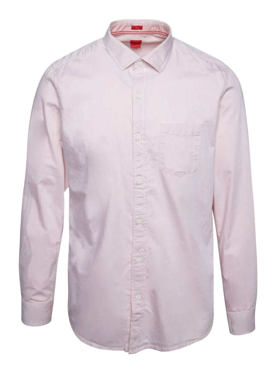Růžová pánská slim fit košile s.Oliver