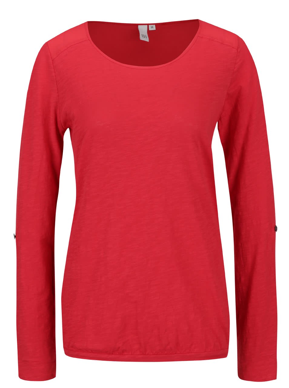 Červené dámské tričko s průsvitným detailem QS by s.Oliver