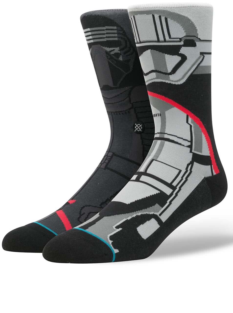 Černo-šedé pánské ponožky s motivem Star Wars Stance First Order