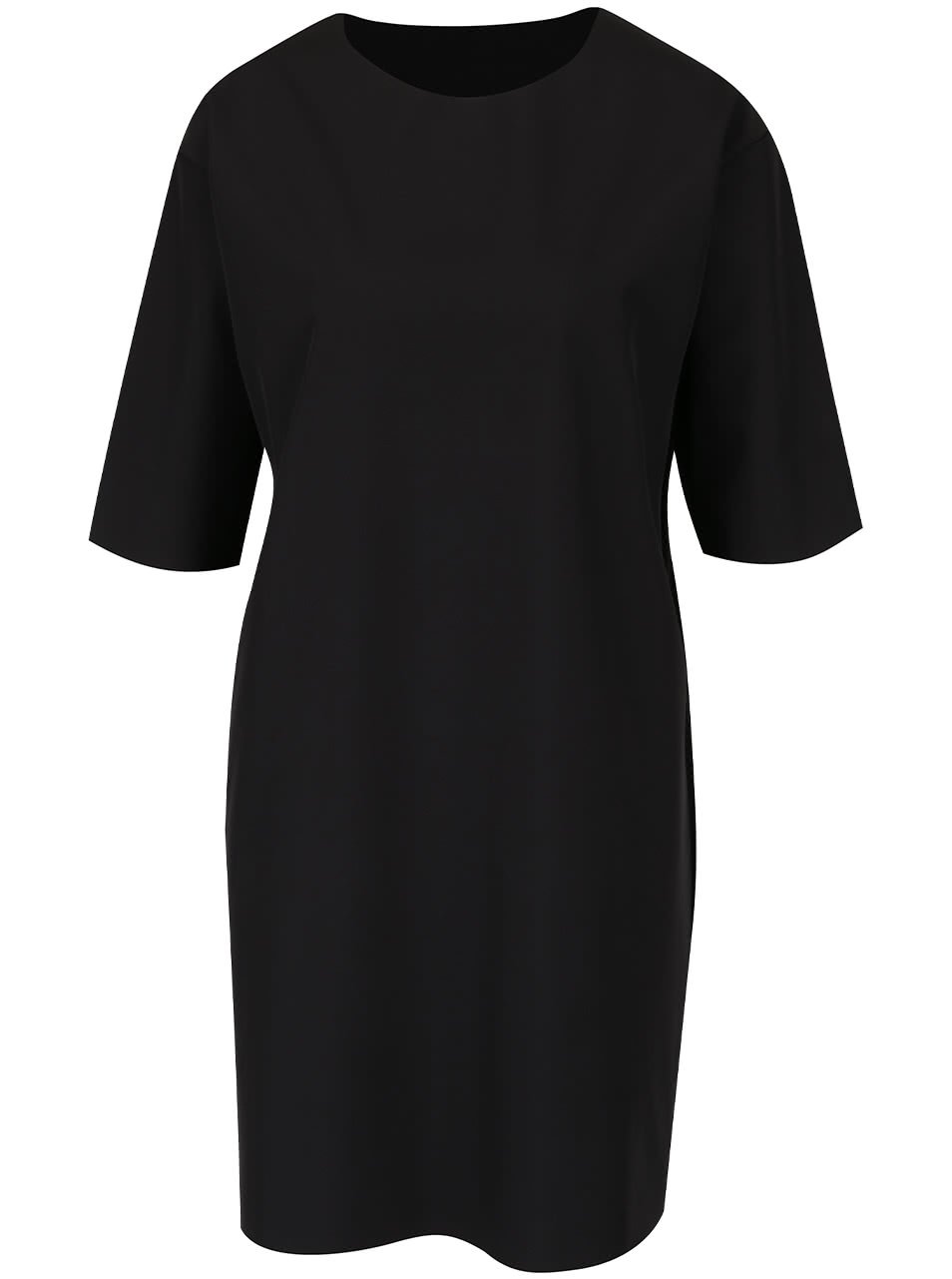 Černé softshellové oversize šaty Lemur
