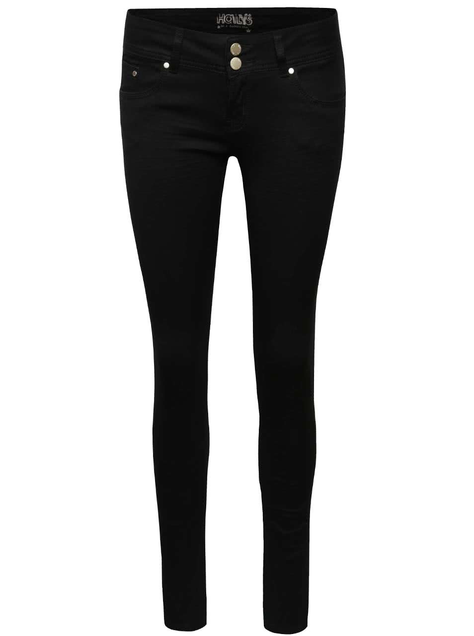 Černé džíny s nízkým pasem Haily´s Kitty