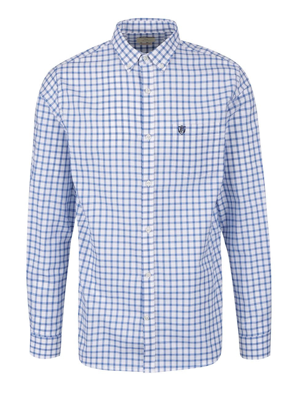 Modro-bílá kostkovaná slim fit košile Selected Homme Coll