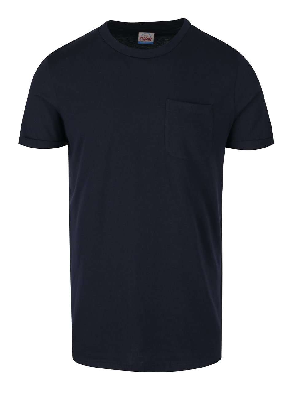 Tmavě modré triko s kapsou a krátkým rukávem Jack & Jones Design