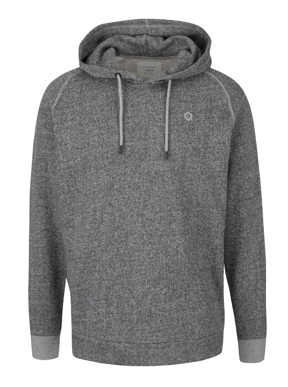 Světle šedá žíhaná mikina s kapucí Jack & Jones Win