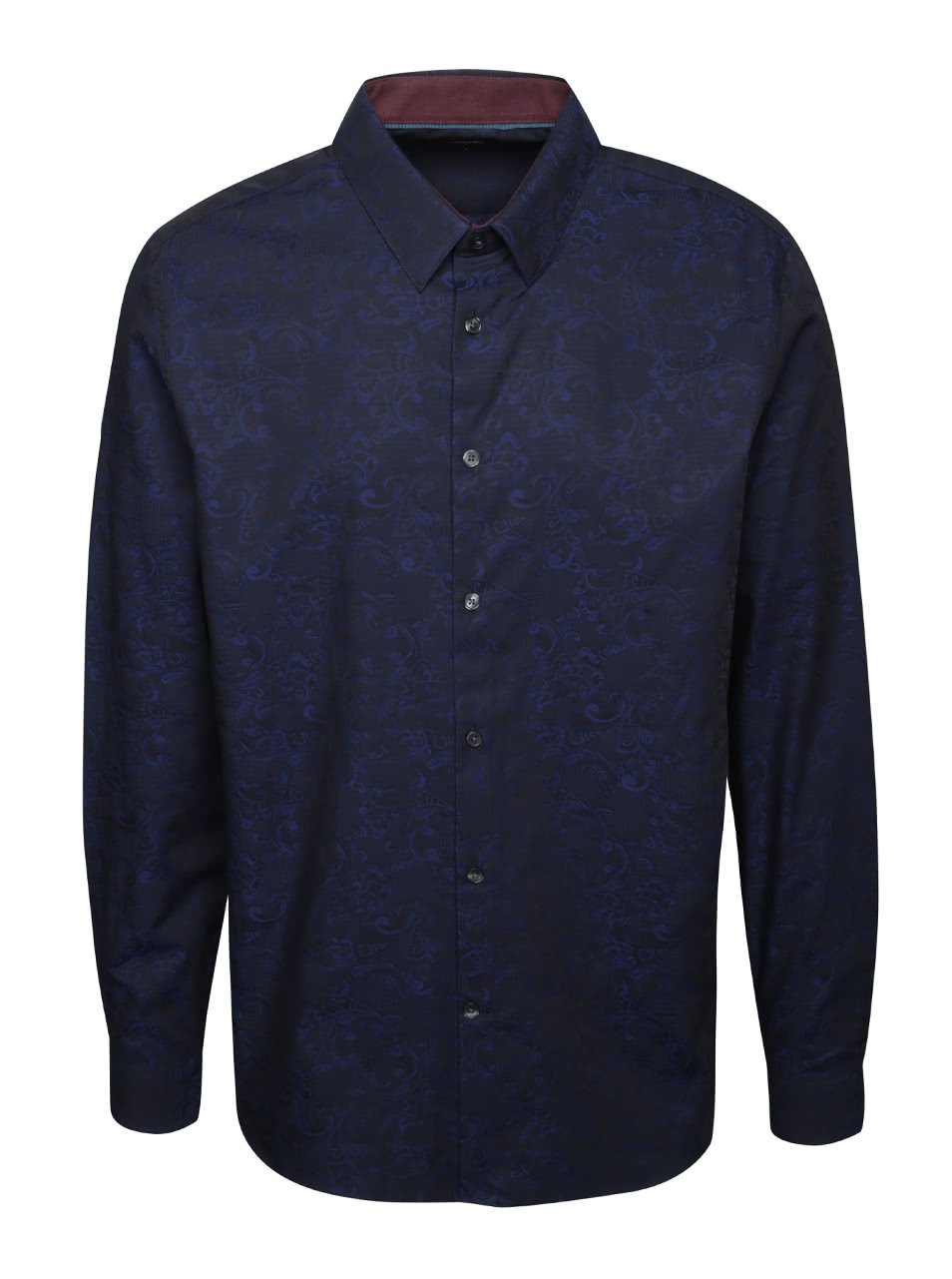 Modrá košile s jemným vzorem Burton Menswear London