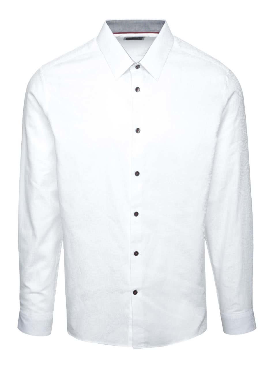 Bílá košile s jemným vzorem Burton Menswear London