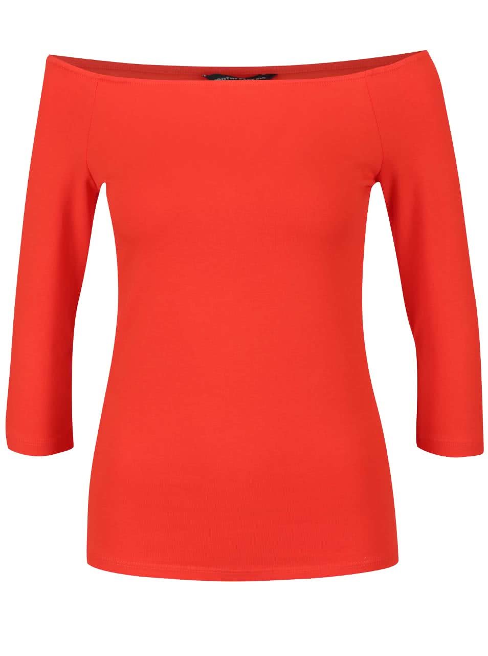 Červené tričko s 3/4 rukávy Dorothy Perkins