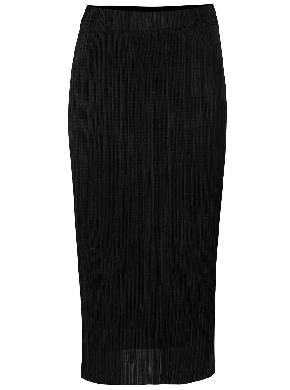 Černá plisovaná midi sukně Dorothy Perkins