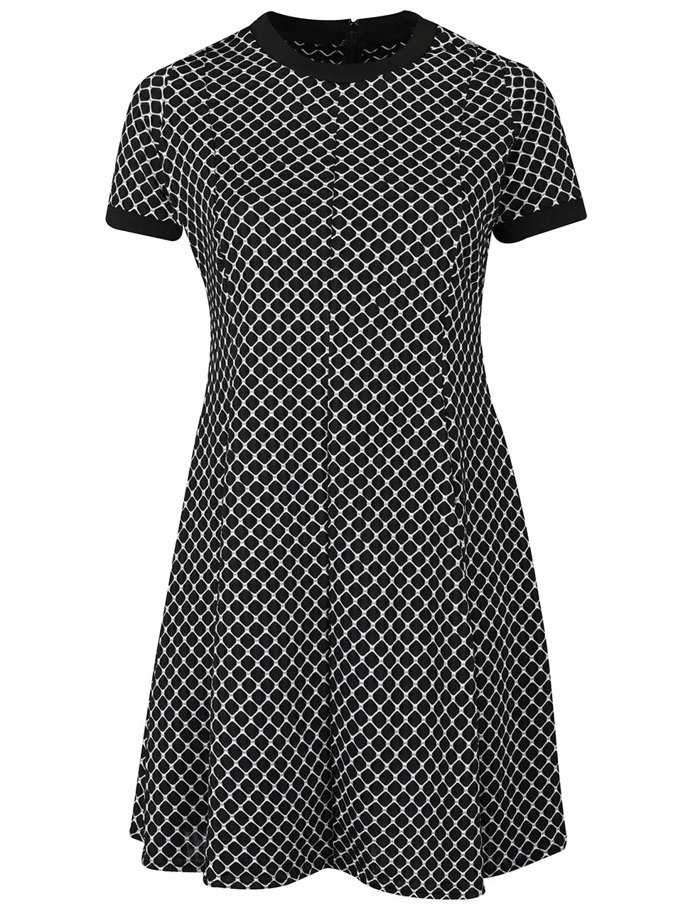 Bílo-černé vzorované šaty Dorothy Perkins Curve