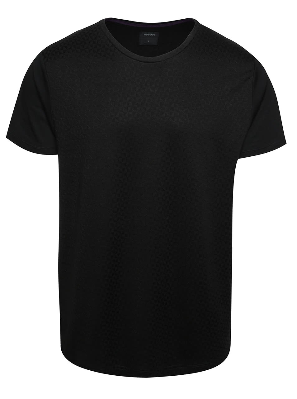 Černé triko s geometrickým vzorem Burton Menswear London
